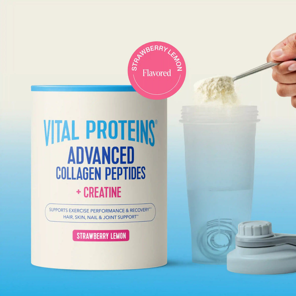 Advanced Collagen Peptides + Creatine - Strawberry Lemon