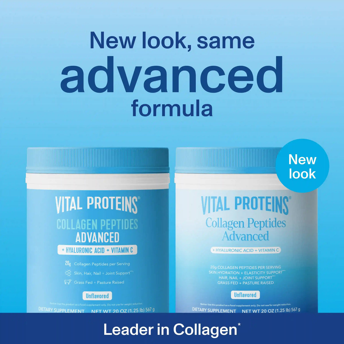 Collagen Peptides Advanced Hyaluronic Acid & Vitamin C 20oz + Free Gift